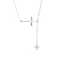 Fashion Simple Cross Long Chain Pendant Necklace Fashion Sweater Chain Necklace Jewelry For Women